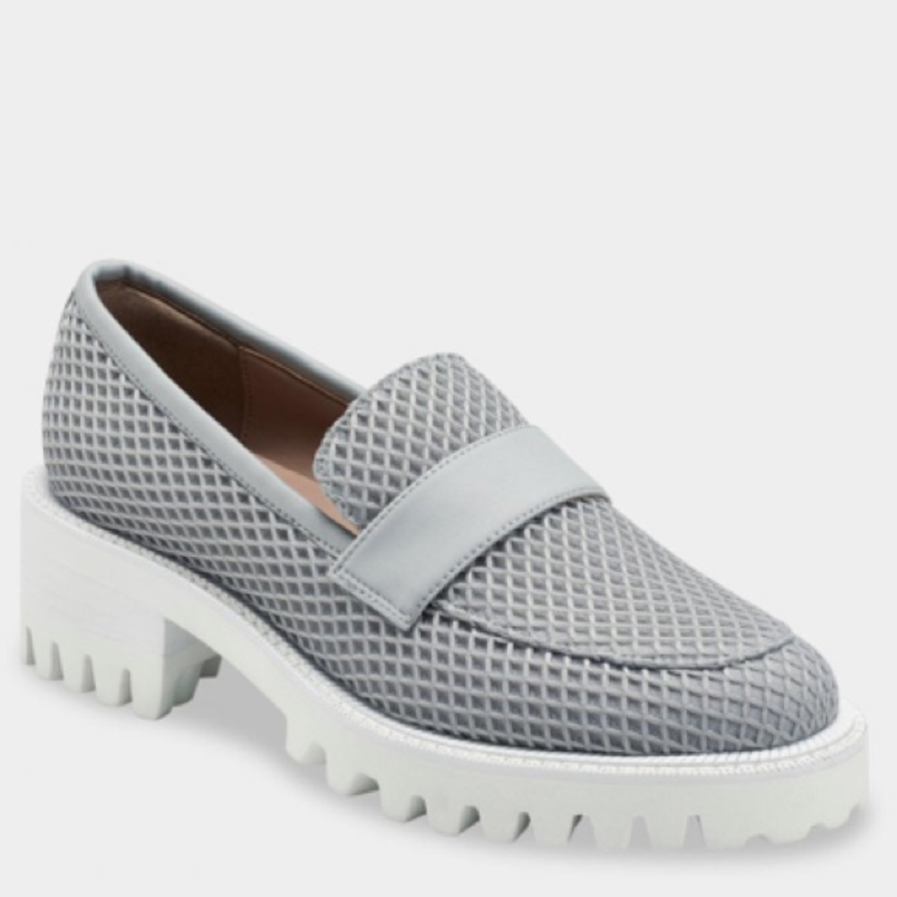 AEROSOLES Ronnie Gray Mesh Fabric Loafers NEW
